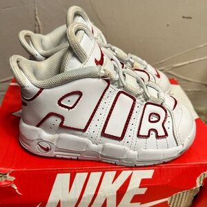 Nike Child Air More Uptempo Infant/Toddler/Child) White/Varsity Red Child 7
